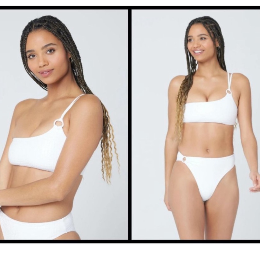 NEW! LSpace Set Indiana top and Jones Bottom Bitsy in gloss white gator - Picture 7 of 15